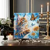 Framed Diamond Painting - Special Shaped - Cat and Butterflies (25x25cm)