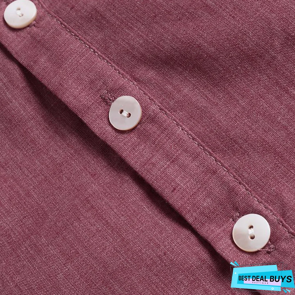 Plus Size Men Casual Shirt Long Sleeve Breathable Tops