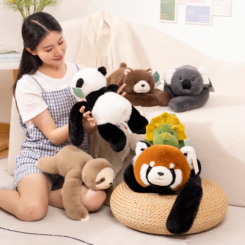 Tegooe 65cm Long-Arm Animal Plush Toy Pillow - Soft Raccoon