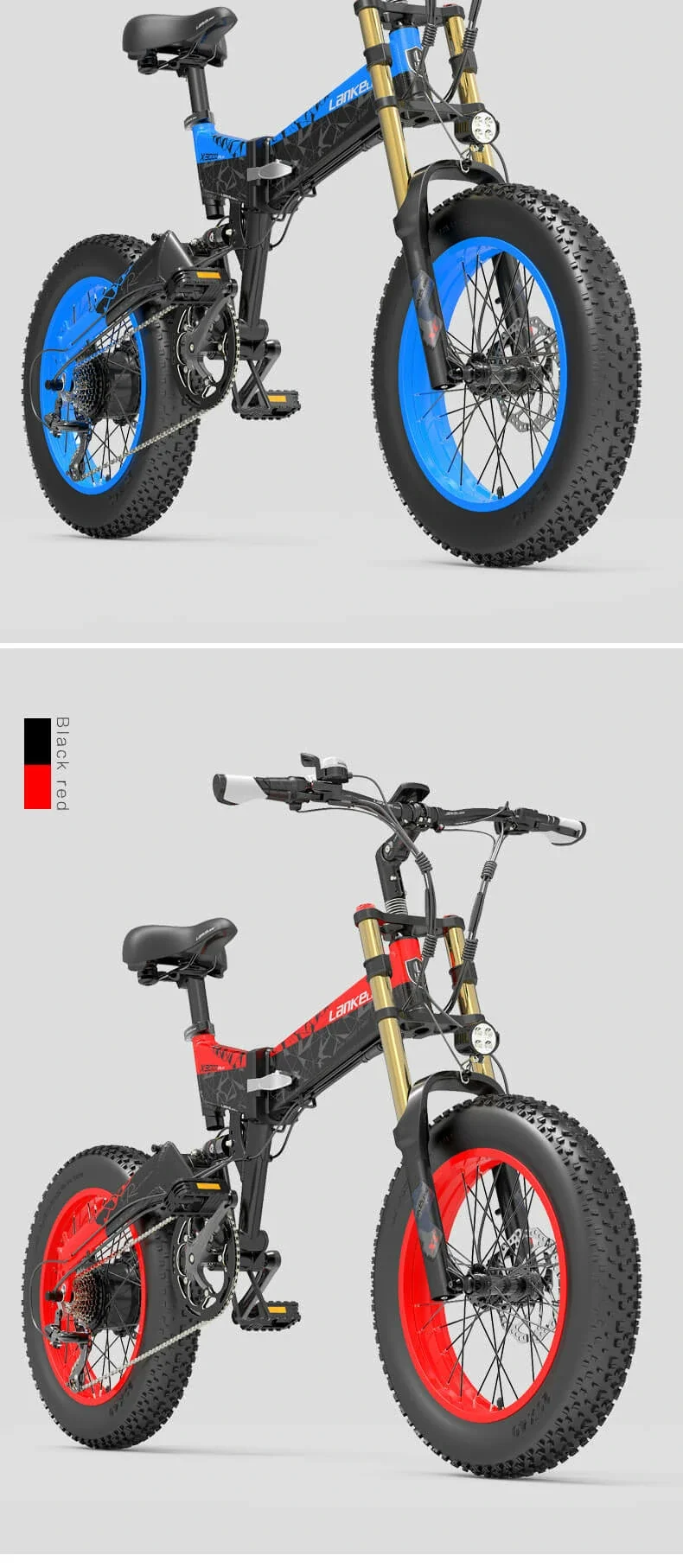 Lankeleisi X3000 Plus Big front fork Folding Electric