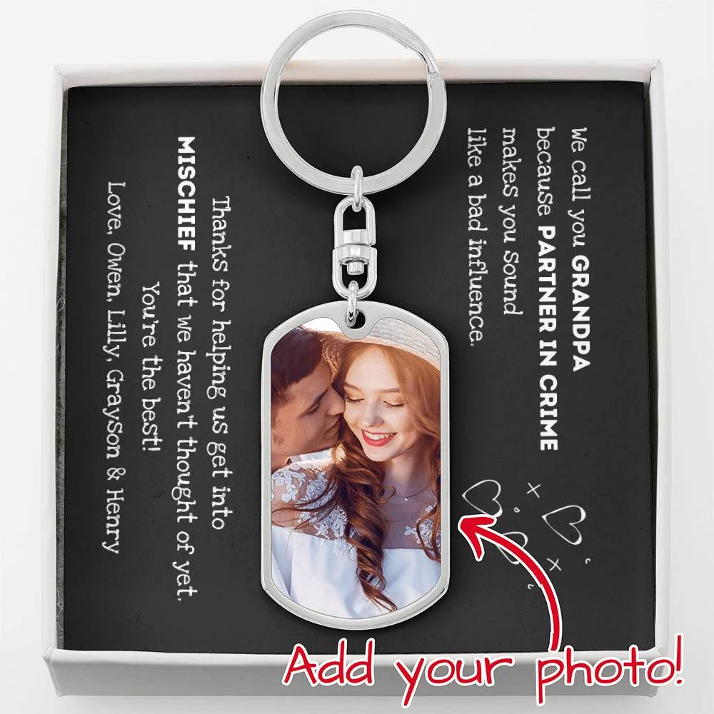 Grandpa Keychain - Love Owen, Lilly, Grayson & Henry ShineOn Fulfillment James Yang