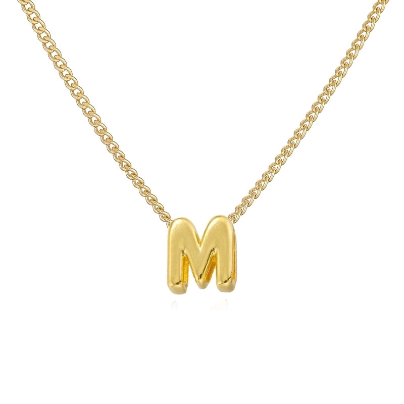 Copper 18K Gold Plated Letter Necklace