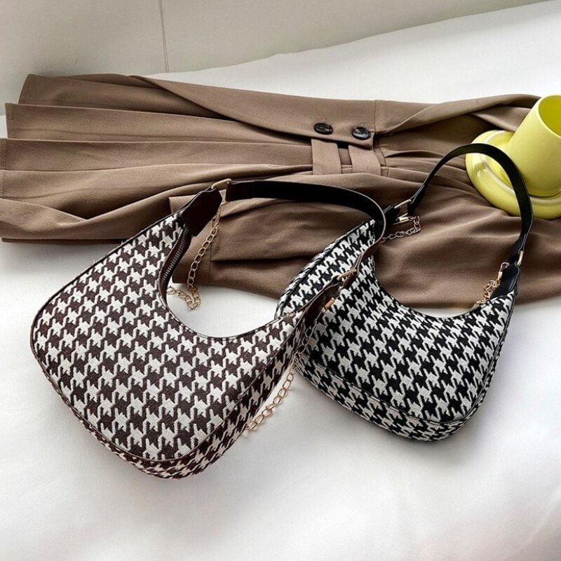 New Fashion Women Bag Plaid Printing Shoulder Bag Crossbody Messenger Bags Casual Small Square Mobile Phone Coin Purse US Mall Lifes