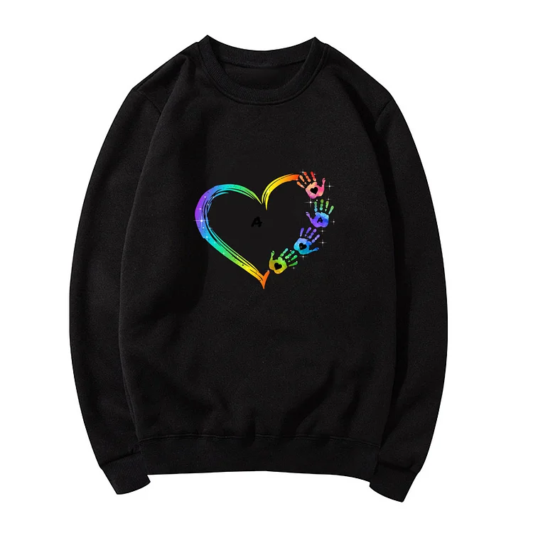 Grandma-Heart-Mudra Blended crew neck sweatshirt socialshop