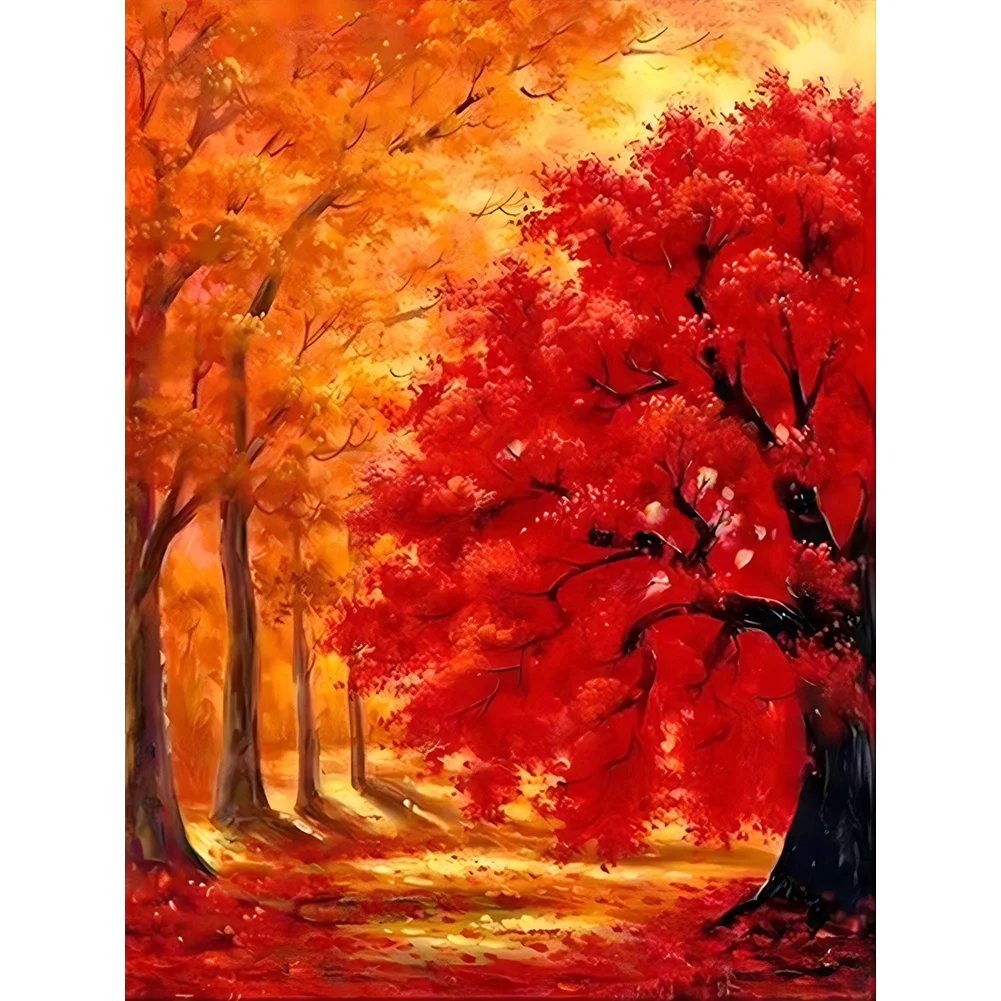 4pcs Diamond Painting - Full Round Drill - Four Seasons Tree(Canvas|30*40cm)