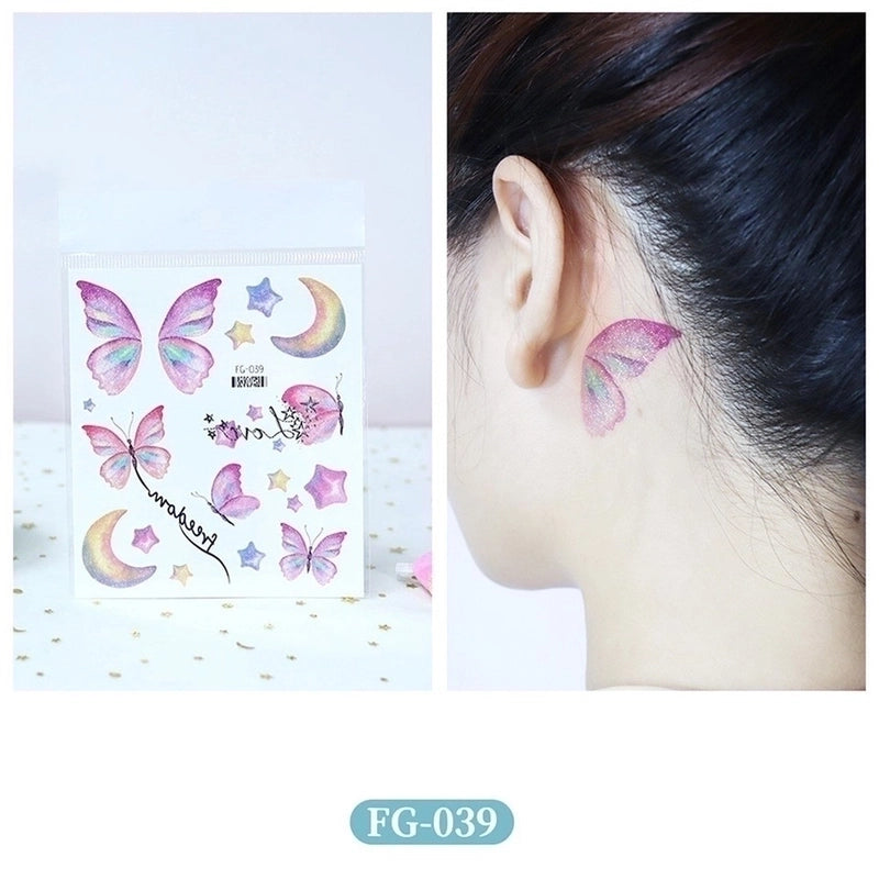 Lady Butterfly Pet Tattoos & Body Art 1 Piece