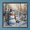 Diamond Painting-DIY Full Round Drill Winter Snowman（40*40cm）