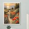 Pfad zwischen Blumen - runder Bohrer Diamond Painting - 30*40cm