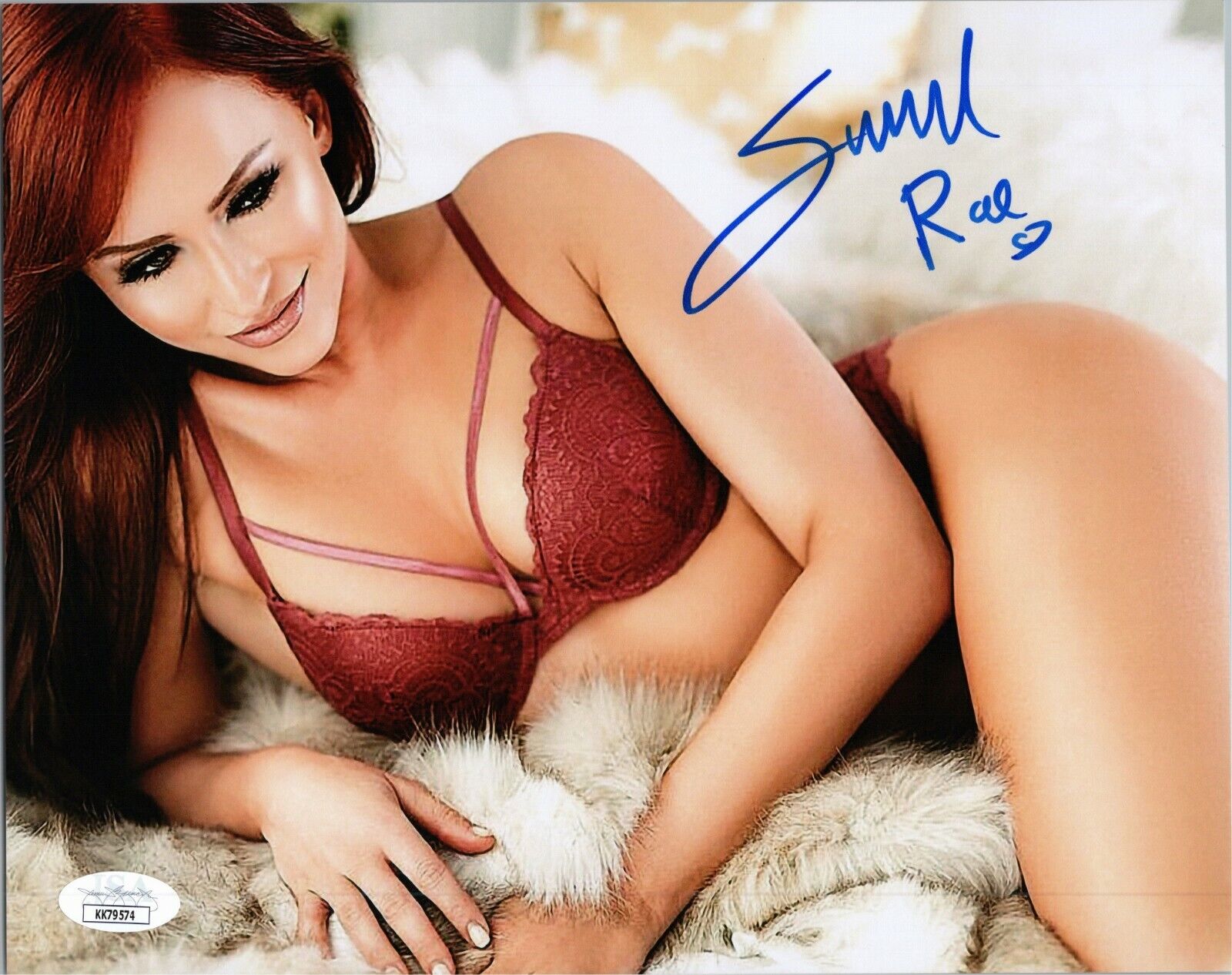 DANIELLE MONET ~SUMMER RAE Authentic Hand-Signed WWE DIVA