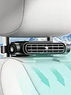 USB Type-C Car Seat Cooling Fan 3-Speed Adjustable Headrest Ventilation Fan