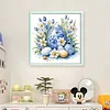 Blue And White Porcelain-Egg Flower-11CT Stamped Cross Stitch 40*40cm/15.75*15.75in