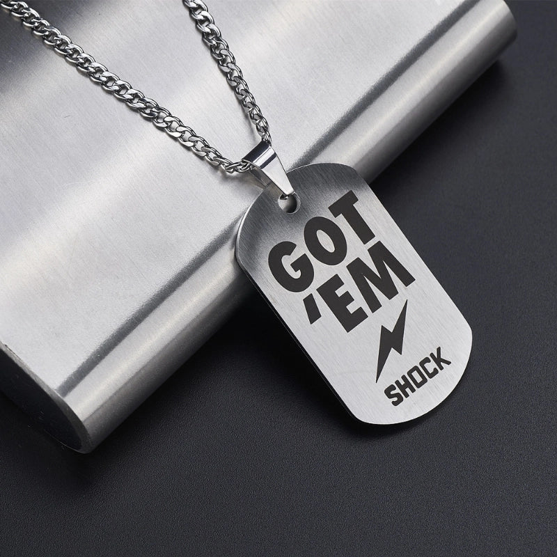 Minimalist Commute Letter 304 Stainless Steel Polishing 18K Gold Plated Men's Pendant Necklace