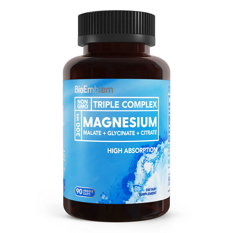 🎁[Free Shipping]BioEmblem Triple Magnesium Complex 90 Capsules