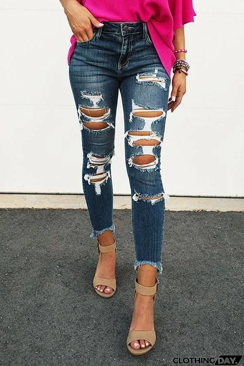 Stretch Ripped Skinny Jeans