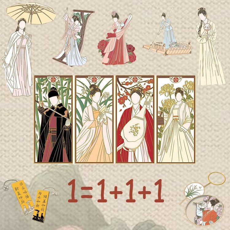 1=3 "A Dream of Splendor"  Menghua series character badges