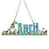 DIY Diamond Painting Month Crystal Rhinestone Pendants Handmade Gnome Home Garden Decoration Kit
