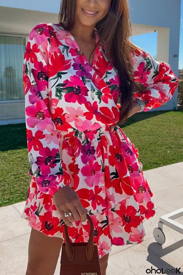 New Fashion Printed Long Sleeve Dress