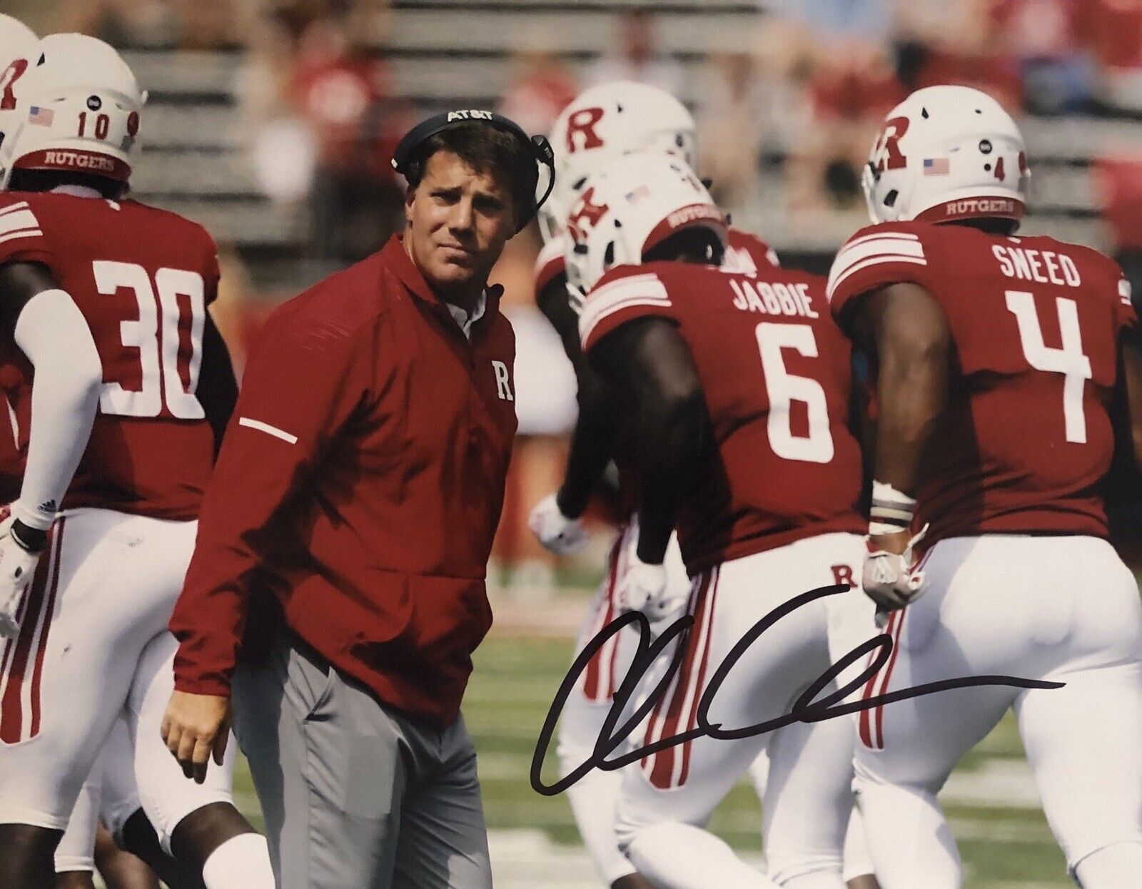 Chris Ash Signed Autographed Rutgers Scarlet Knights 8x10 Photo Poster painting Coa