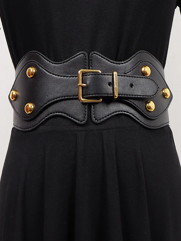 Fashion Leopard Pattern Decorative Elasticity Adjustable Wide Belt