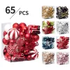 65PCS Colorful Christmas Tree Hanging Decor Balls
