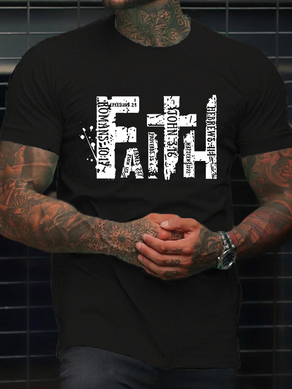 Faith Loose Casual Crew Neck T-Shirt