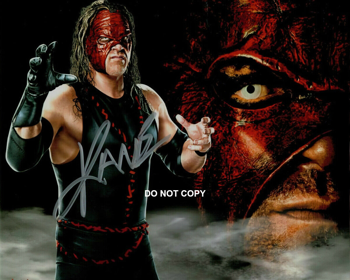 Kane - Autographed Signed 8x10 Photo Poster painting (WWE WWF HOF) Reprint