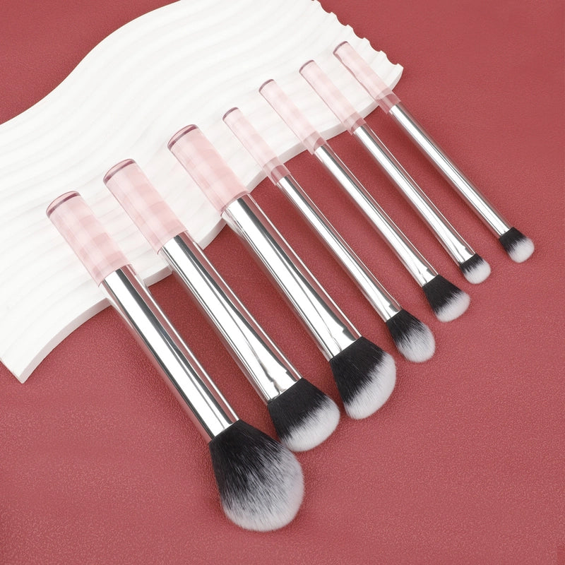 New 7 Transparent Rod Makeup Brushes Brush Suit Eye Shadow Brush Powder Brush Cangzhou Makeup Brushes Exclusive