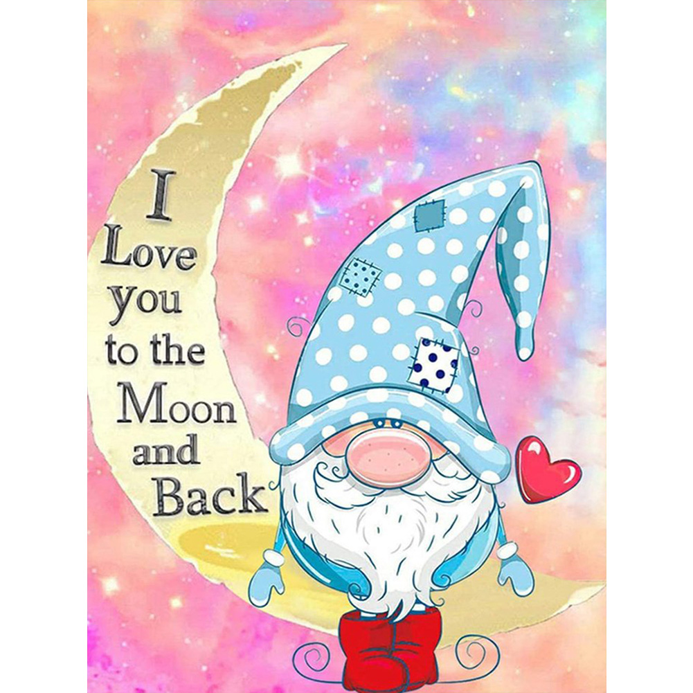 

Gnome on Moon - Round Drill Diamond Painting - 30*40CM, 501 Original