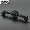 AMK RC Axle Metal Front and Rear Portal Axle with Protector for 1:10 RC Crawler Car Axial SCX10 & SCX10 II 90046 90047 Upgrade Parts(Black,2pcs)