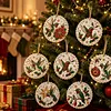 6pcs DIY Pearl Diamond Painting Christmas Tree Hanging Ornaments