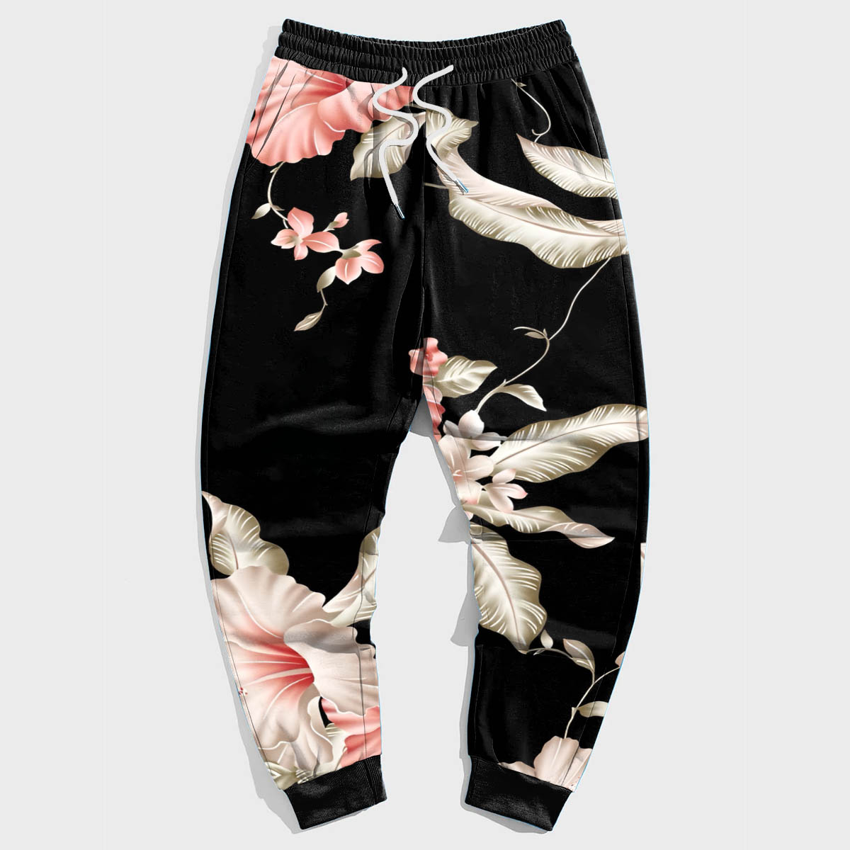 Men's Plus Size Casual Floral Trousers