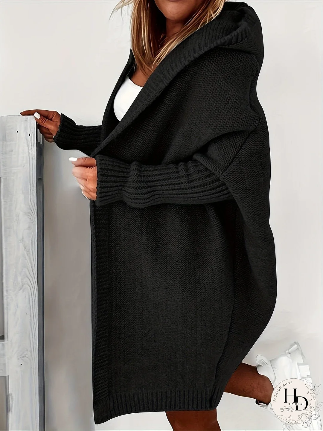 Winter Knit Hooded Cardigan