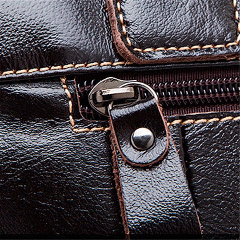 Vintage Style Leather Business Handbag Crossbody Bag For Men