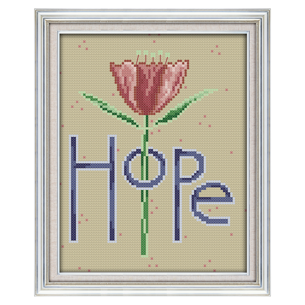 

23*19CM - 14CT Stamped Cross Stitch-HOPE, 501 Original