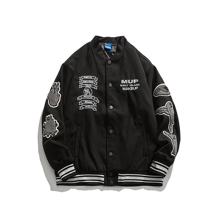Letterman Jacket Outfit Senior Jackets Varsity Baseball Coat Vintage Overalls Jacket Casual Top