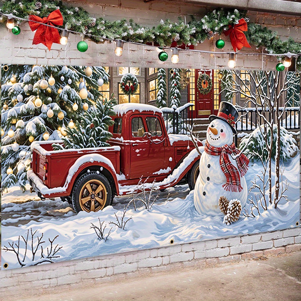 Tegooe Christmas Garage Door Banner Decoration - Large 3D Effect Holiday Mural for Outdoor Walls Overlays Multiple Sizes A...