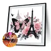 Tour Eiffel papillon - peinture diamant de forme sp&eacute;ciale - 30*30cm