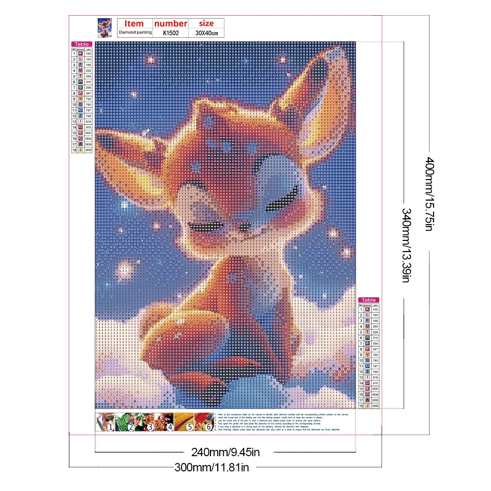 Full Round Diamond Painting 30*40cm - Deer Sleeping On The Cloud