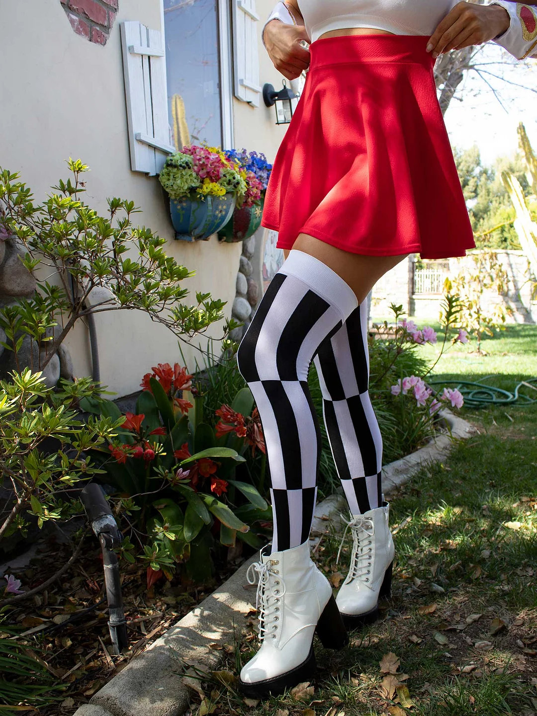 Lilac Illusion Thigh High Stockings