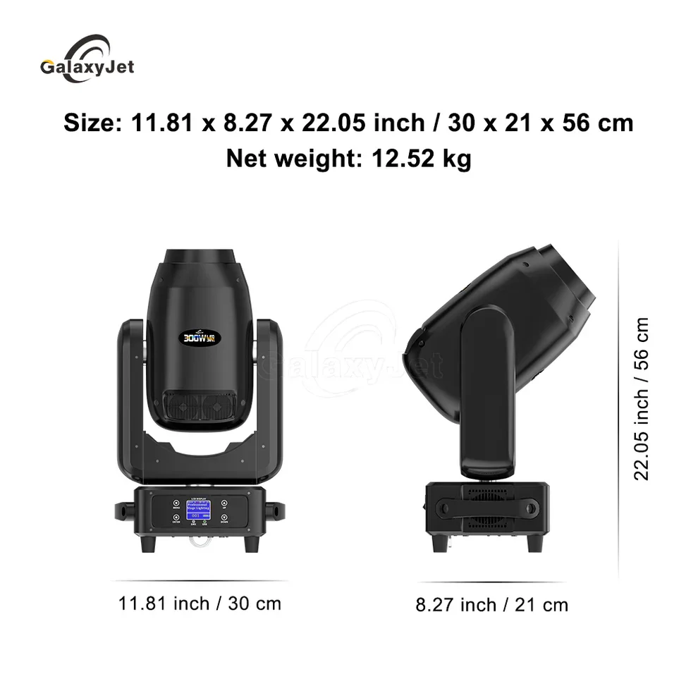 GalaxyJet LED Beam 300W Beam&Spot&Wash 3in1 Moving Head Lumini pentru concert de performanță scenică