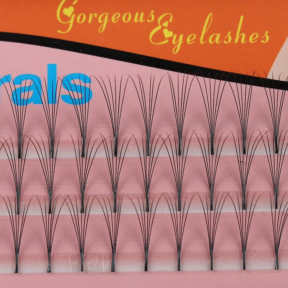 60pcs/set 6D Premade Volume Fan False Eyelashes Russia Semi Permanent Eyelash Extension Mink Knot-free Long Black Wholesale