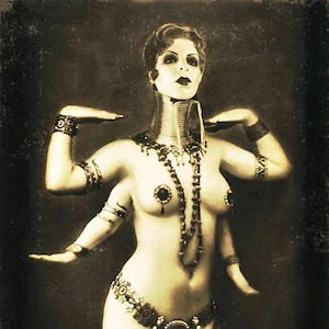 pornhint Pornhint Dark art - Wall art - Freakshow - Shiva Lady- Vintage Circus Art - Burlesque