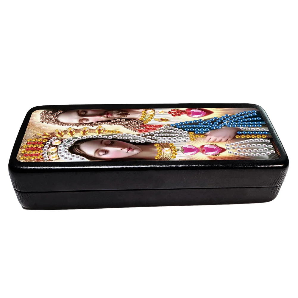 DIY Holy Mother Jesus Diamond Painting Eyeglasses Case for Adults Beginners