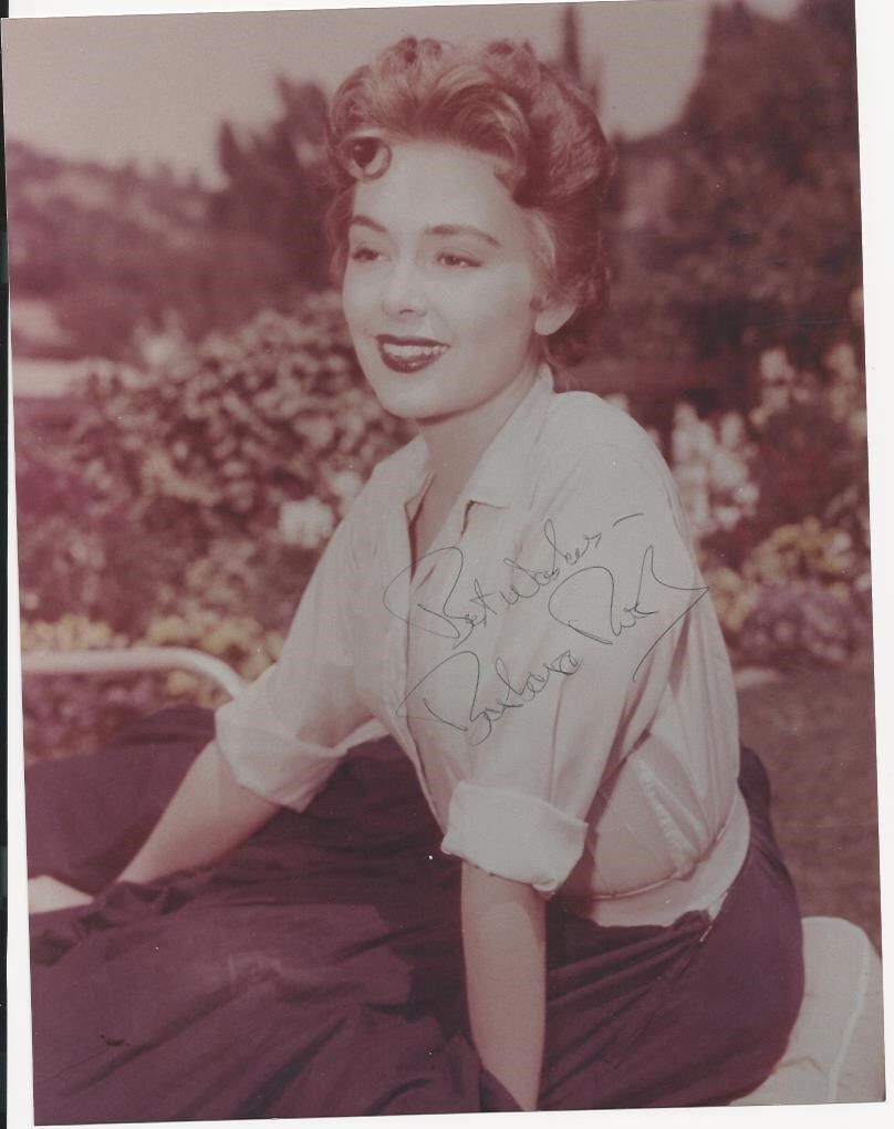 Barbara Rush signed Photo Poster painting