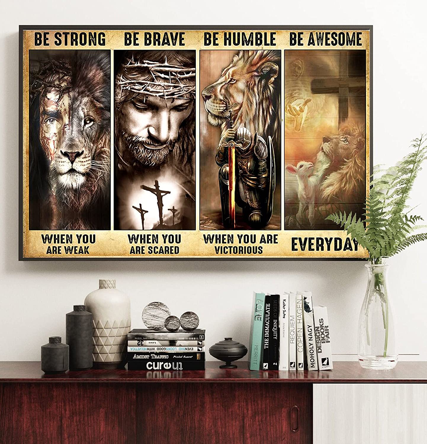 God Save Me Bestieship Be Strong When Me Are Weak Canvas Wall Art