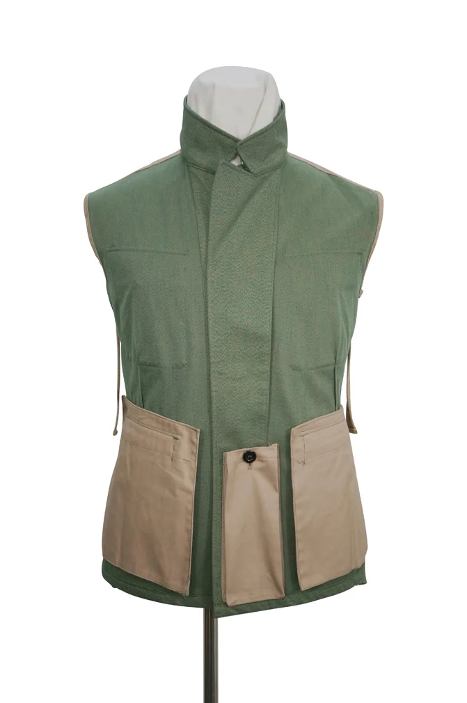   Polizei German EM Mottled Green Open Collar Summer Service Tunic German-Uniform