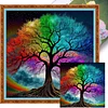 Colorful Tree of Life - 11CT Stamped Cross Stitch - 45*45cm