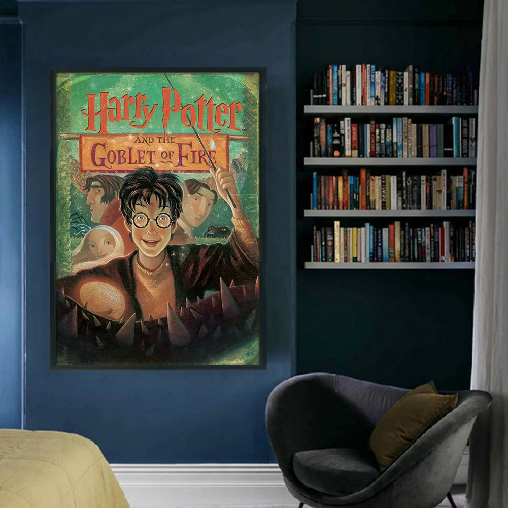 11CT Full Stamped Cross Stitch - Harry Potter Poster4(Canvas|50*70CM)