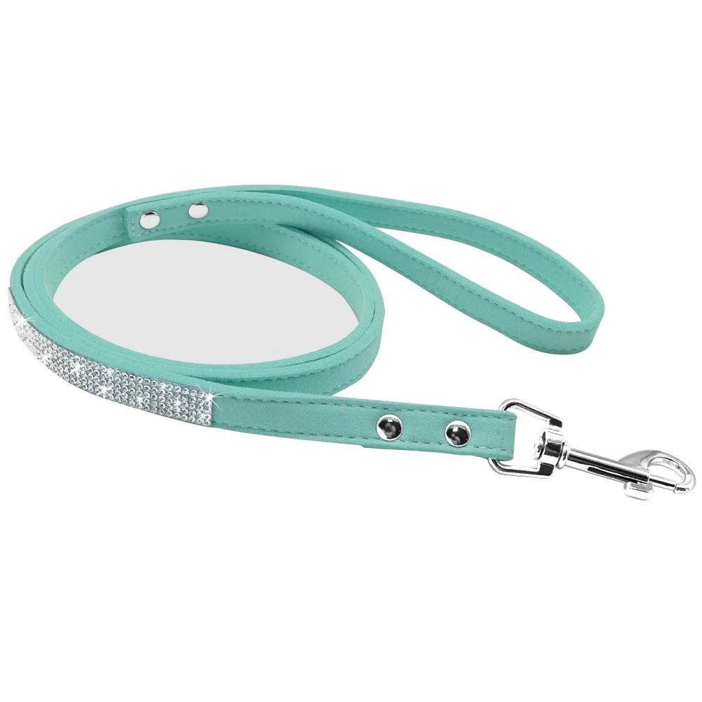Bling Rhinestone Leather Pet Puppy Dog Cat Collars-VESSFUL