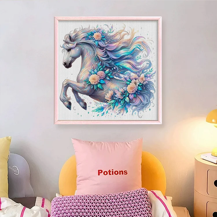 YiShu』Horse - 11CT Stamped Eco-Friendly Cotton Thread Cross